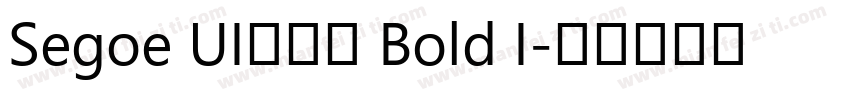 Segoe UI兰亭黑 Bold I字体转换